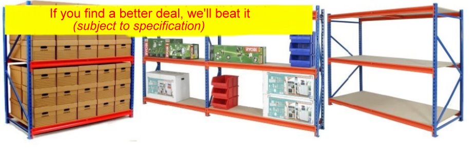 Nova Longspan Picking Racking (Medium Duty), Long-span shelving, Longspan Suppliers, Pallet Racking Ireland, Pallet Racking Dublin